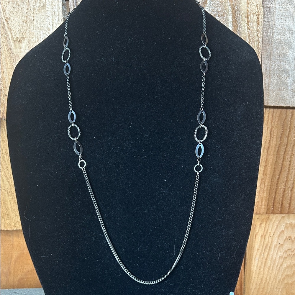 Jewel Kade Long Gunmetal Link Necklace Women Jewelry original vintage